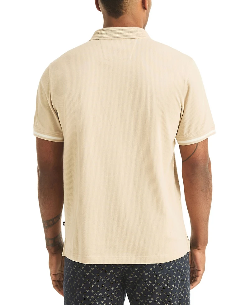 Nautica Men's Short-Sleeve Compact Seersucker Polo Shirt