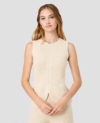 French Connection Women's Mozart Crochet Texture V-Neck Vest