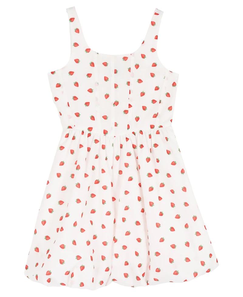 Rare Editions Girls' 7-16 Strawberry-Print Sleeveless Dress