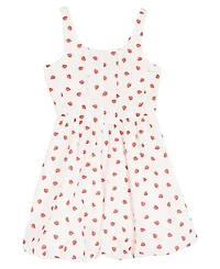 Rare Editions Girls' 7-16 Strawberry-Print Sleeveless Dress