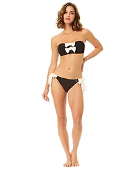 CeCe Women's Bow Bandeau Neck Bikini Top
