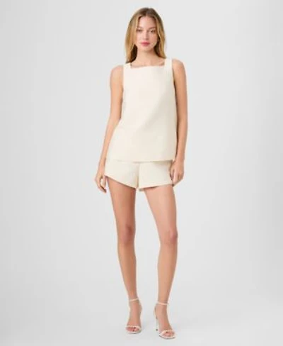 French Connection Womens Sleeveless Square Neck Top Relaxed Fit Shorts