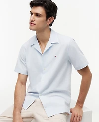 Tommy Hilfiger Men's Cotton Linen Dobby Shirt