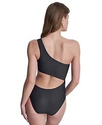 Dkny Women's One-Shoulder Cut Out One-Piece Swimsuit