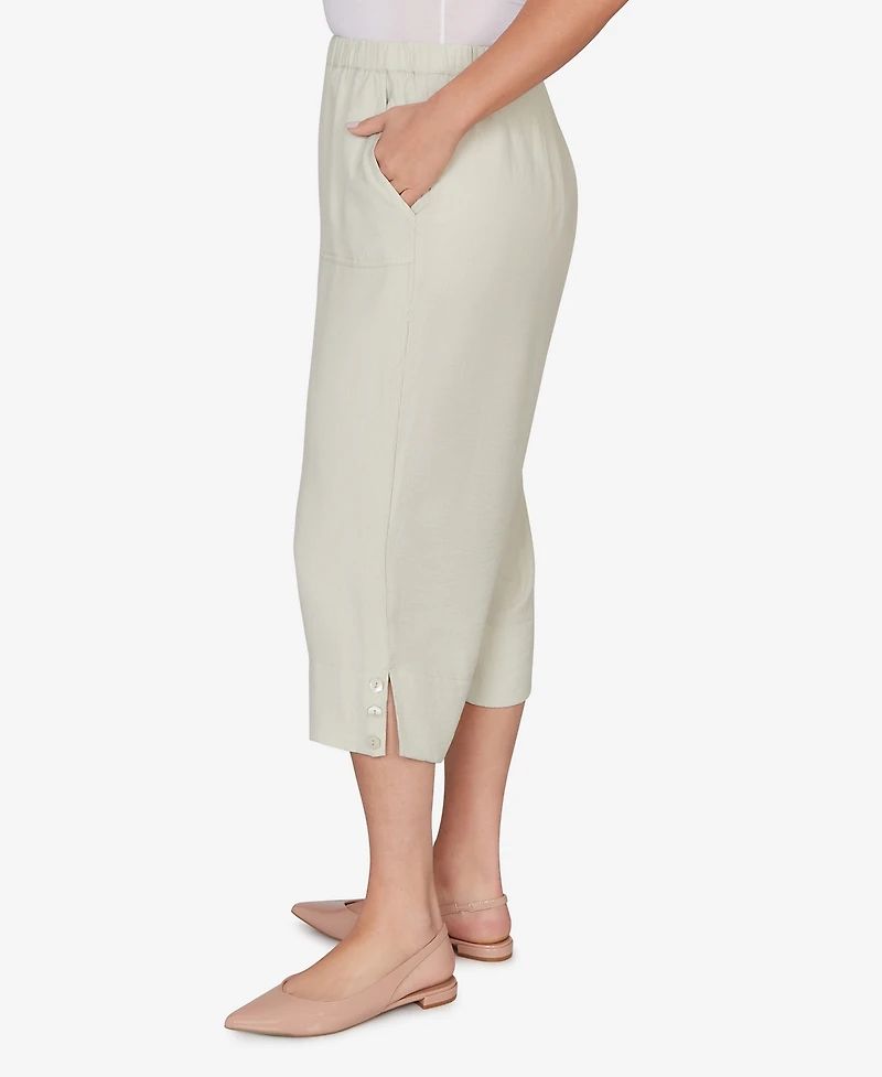 Alfred Dunner Plus Vintage Charm Front Pocket Capri Pants