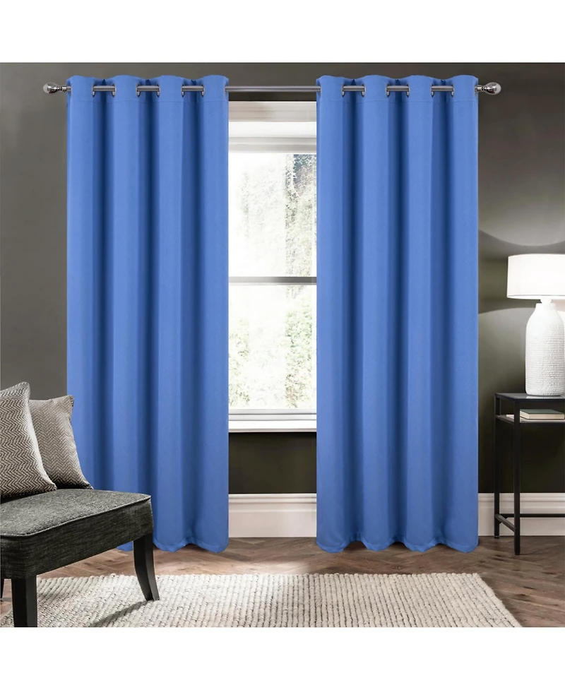 Rt Designers Collection Oakley Embossed Blackout Polyester Window Curtain Grommet Panel