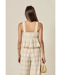 English Factory Women's The Bria Crochet Sleeveless Top