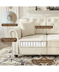 Streamdale Furniture Chesterfield Sofa with Nailhead Trim