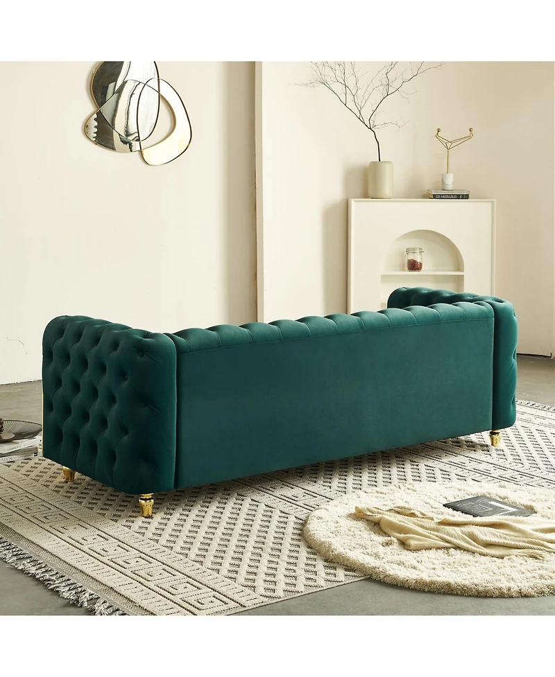 Streamdale Furniture 86" Luxury Modern Tufted Sofa with Toss Pillows