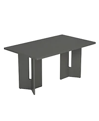 Streamdale Furniture Farmhouse Wood Dining Table, 60 Inch Rectangular Dining Table