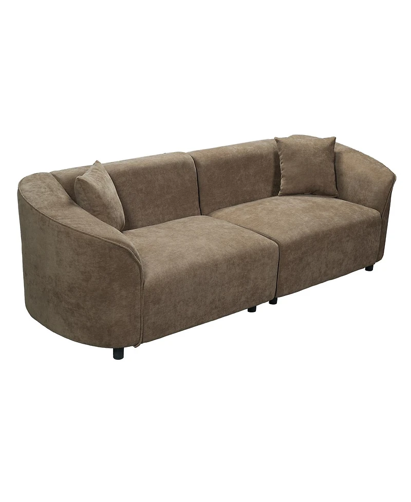 Streamdale Furniture 87" Curved Sofa: Plush, Streamlined, Durable