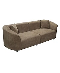 Streamdale Furniture 87" Curved Sofa: Plush, Streamlined, Durable