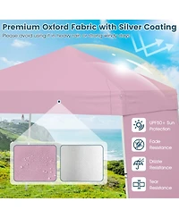 Gouun 14 x 9.2 ft Pop Up Canopy Tent with Two Convertible Sidewalls and Awning Poles