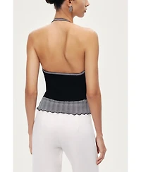 Nocturne Women's Halter Ribbed Knit Top