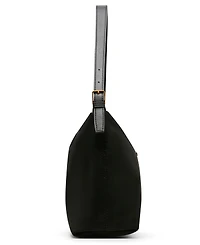 Anne Klein Faux Suede Large Horse Bit Shoulder Handbag