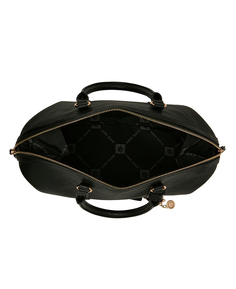 Anne Klein Medium Bowler Charms Satchel Handbag