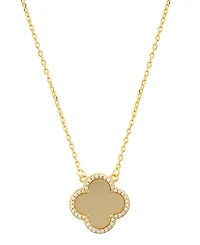 Adornia Gold 2-Piece Halo Clover Necklace and Bracelet Set