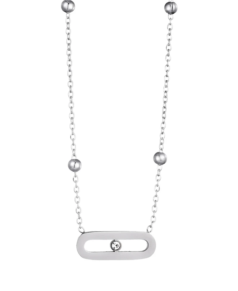 Adornia Silver 2-Piece Mama and Bar Necklace Set