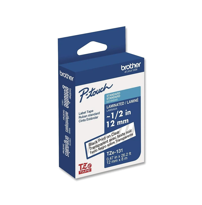 Brother P-Touch TZE131G 0.47 in. x 26.2 ft. TZe Standard Adhesive Laminated Labeling Tape