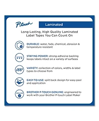 Brother P-Touch TZE651 0.94 in. x 26.2 ft. TZe Standard Adhesive Laminated Labeling Tape