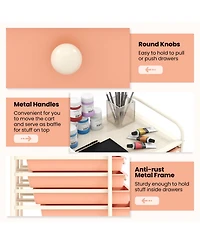 Gouun 12-Drawer Rolling Storage Cart with Lockable Wheels