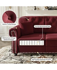 Streamdale Furniture Chesterfield Sofa with Nailhead Trim