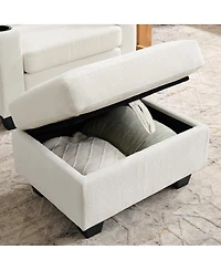 Streamdale Furniture Recliner Sofa w/Usb, Stand, Storage Ottoman