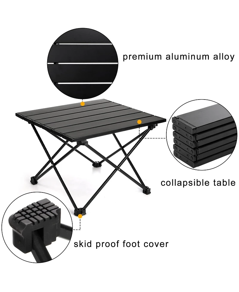 Gnuadz Camping Folding Table Portable Aluminum Outdoor Picnic Beach Camping Outdoor Recreation Gear
