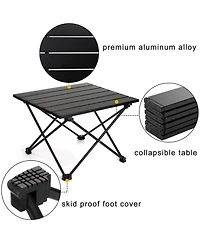 Gnuadz Camping Folding Table Portable Aluminum Outdoor Picnic Beach Camping Outdoor Recreation Gear