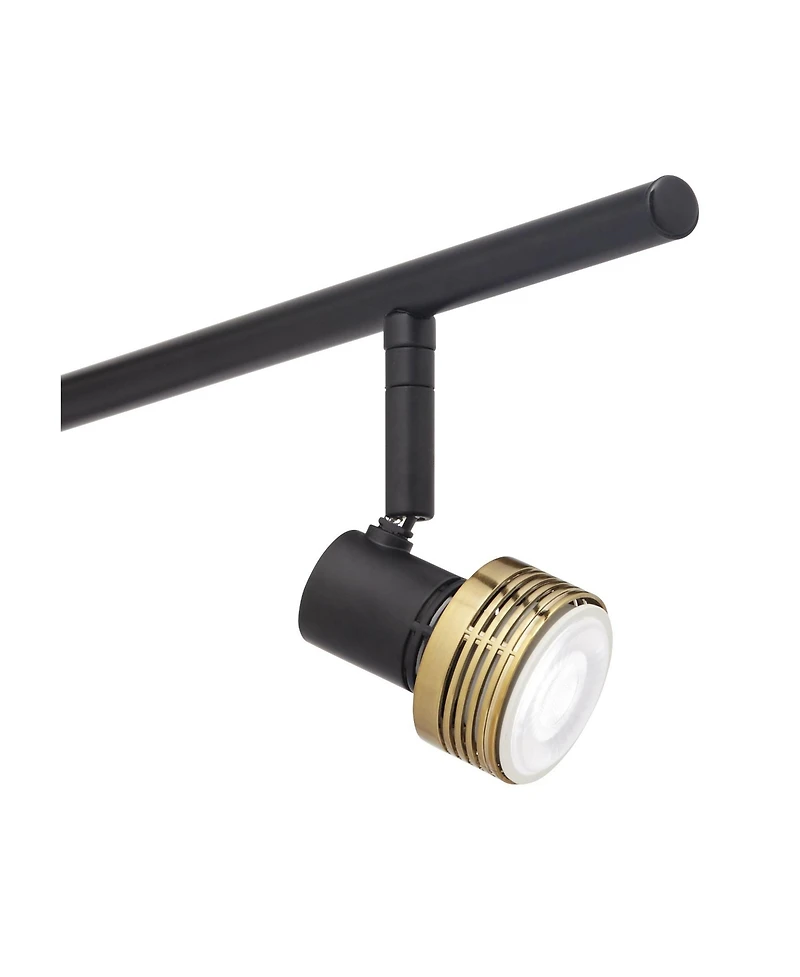 Pro Track 4-Light Heads Led Ceiling Track Light Fixture Kit GU10 Dimmable Black Gold Metal Modern Kitchen Bathroom
