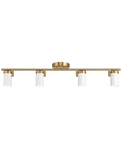 Pro Track 4-Light Heads Led Ceiling Track Light Fixture Kit GU10 Dimmable Directional Modern Kitchen Bathroom 32