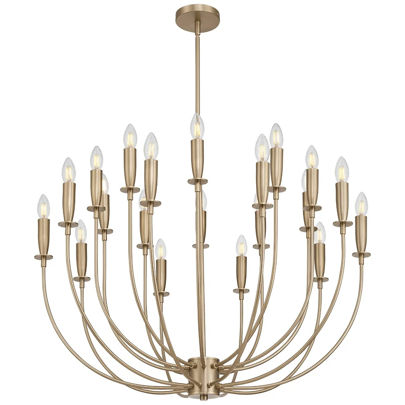 Possini Euro Design Possini Euro Lloyd Wide Matte Brass 20-Light Modern Chandelier