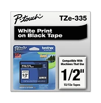Brother P-Touch TZE335 0.47 in. x 26.2 ft. TZe Standard Adhesive Laminated Labeling Tape