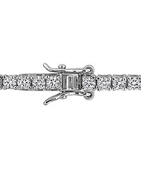 Macy's Lab Created Blue Sapphire (1-1/2 ct. t.w.) & Lab Created White Sapphire (5-1/5 ct. t.w.) Bracelet in Sterling Silver