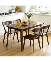 Streamdale Furniture 47 Inch Solid Wood Rectangular Mid-Century Dining Table