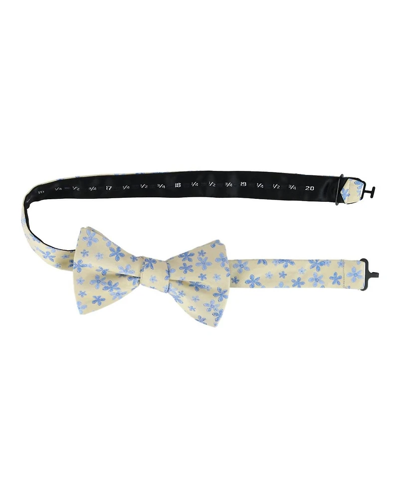 Trafalgar Men's Weldon Floral Silk Suspenders and Bow Tie Bundle