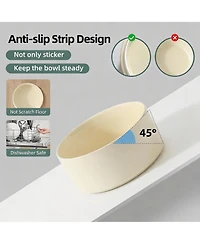 Aronkl Ceramic Elevated Dog Bowls Set Raised Feeder for Food Water Stable Non-Slip Healthy Dishwasher Safe