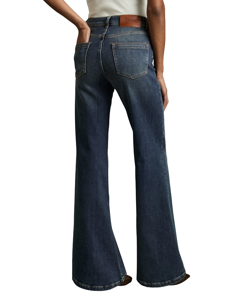 Reiss Women's Mid-Rise Flared Jeans