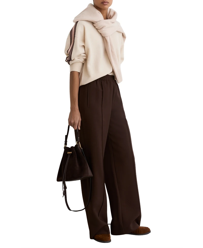 Reiss Women's Carli Wool-Cashmere Side-Stripe Jumper