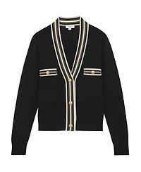 Reiss Women's Danni Tipped Button-Through Cardigan