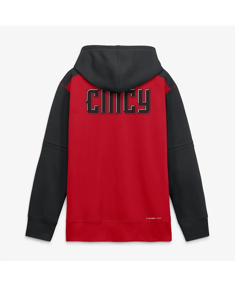 Nike Men's Red/Black Cincinnati Reds 2026 City Connect Authentic Collection Therma-fit Hoodie