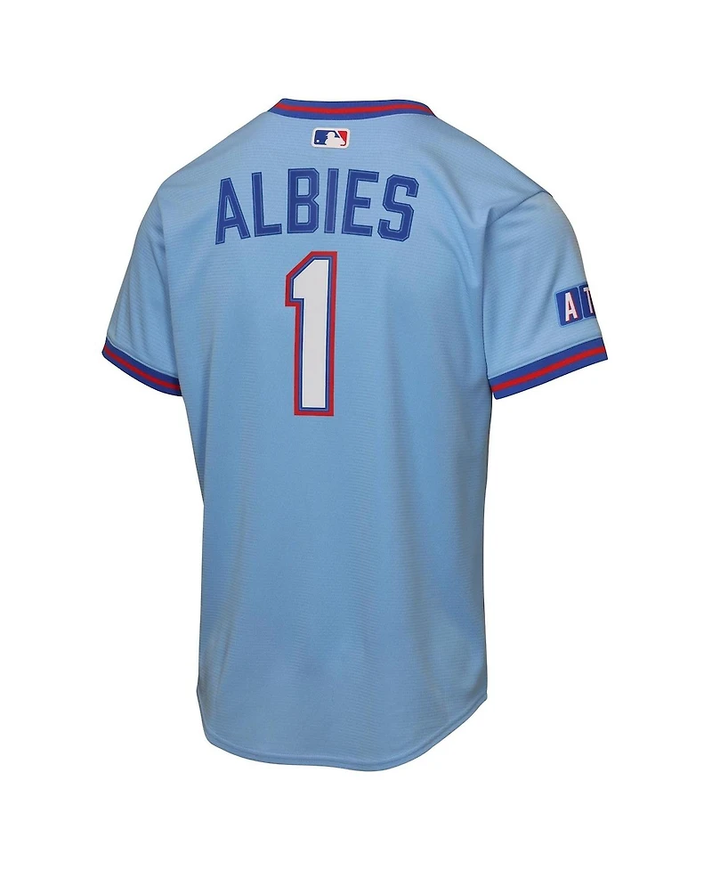Nike Big Boys and Girls Ozzie Albies Light Blue Atlanta Braves 2026 City Connect Stadium Jersey