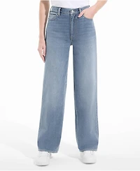 Lands' End Women's Rigid Denim Mid Rise Baggy Jeans