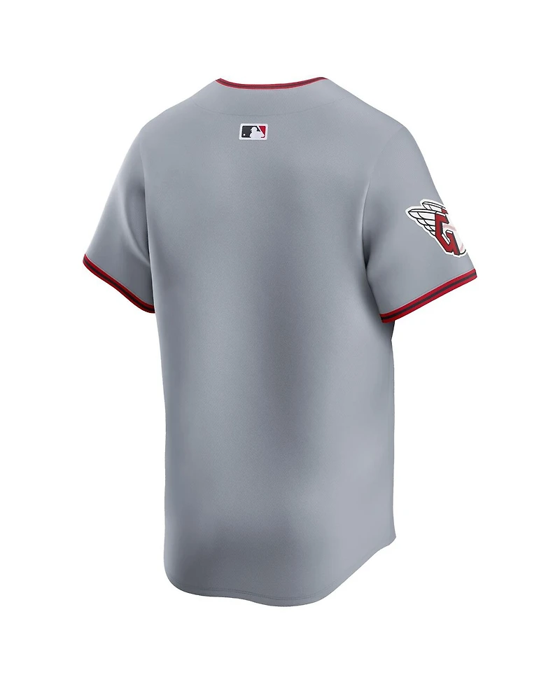 Nike Men'sGray Cleveland Guardians Road Limited Jersey