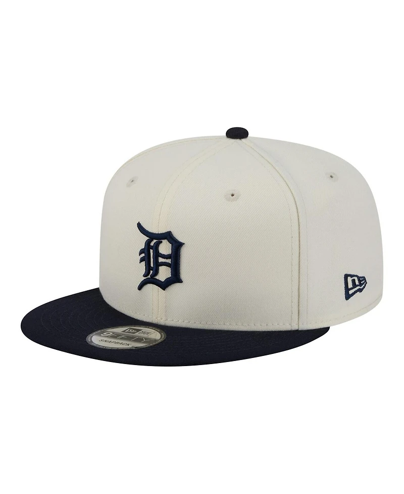 New Era Men's Cream/Navy Detroit Tigers Localized 9FIFTY Snapback Hat