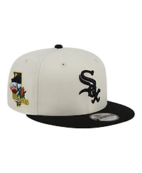 New Era Men's Cream/Black Chicago White Sox Localized 9FIFTY Snapback Hat