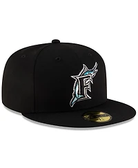 New Era Men's Black Florida Marlins On-Field Authentic Collection 59FIFTY Fitted Hat