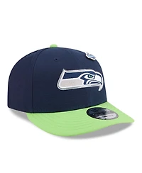 New Era Men's College Navy/Neon Green Seattle Seahawks 2026 Nfl Draft On Stage Pre-Curved 9FIFTY Snapback Hat