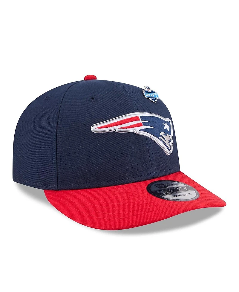 New Era Men's Navy/Red New England Patriots 2026 Nfl Draft On Stage Pre-Curved 9FIFTY Snapback Hat