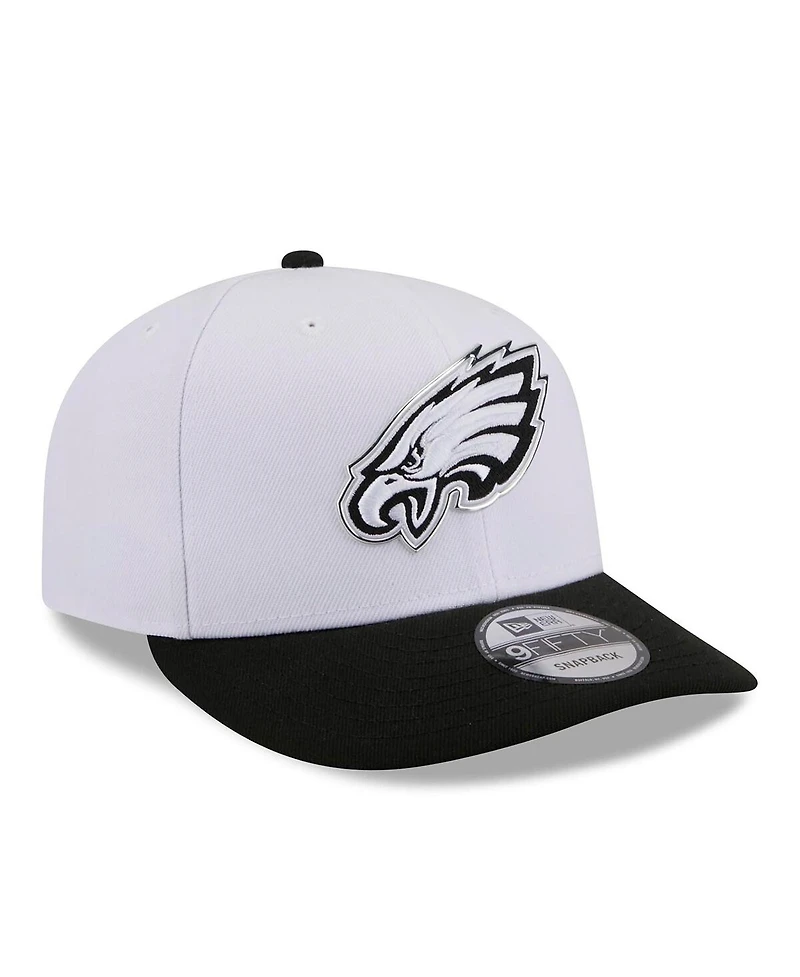 New Era Men's White/Black Philadelphia Eagles 2026 Nfl Draft Pre-Curved 9FIFTY Snapback Hat